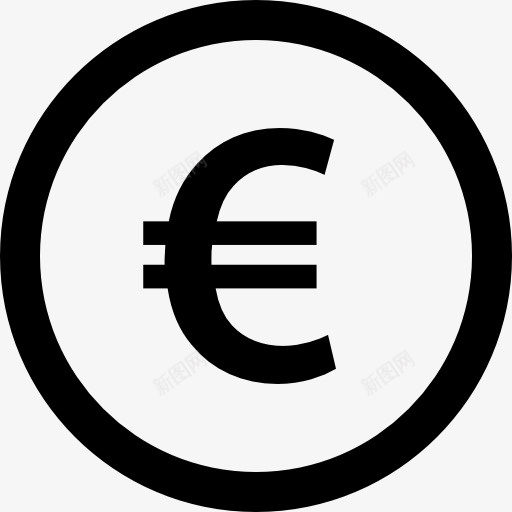 欧元符号标识图标png_新图网 https://ixintu.com euro 欧元