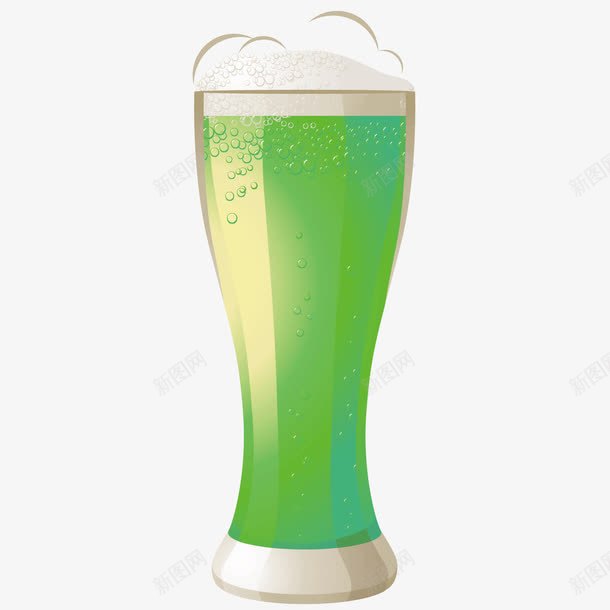 玻璃杯饮料png免抠素材_新图网 https://ixintu.com 矢量一杯饮料 碳酸饮料 绿色果饮 饮料