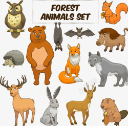 动物集卡通动物集矢量图高清图片