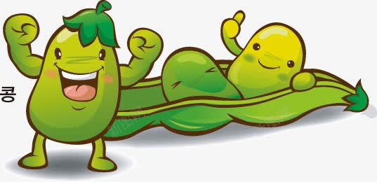 卡通手绘豌豆png免抠素材_新图网 https://ixintu.com 蔬菜 豌豆