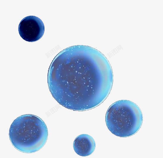 蓝色水泡泡png免抠素材_新图网 https://ixintu.com 圆 水 水下气泡 泡泡 蓝色