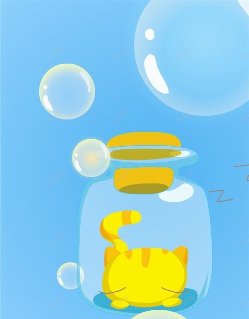 卡通气泡猫咪H5背景jpg设计背景_新图网 https://ixintu.com 动漫 卡通 气泡 猫咪 瓶子 H5背景 H5 h5 童趣 手绘