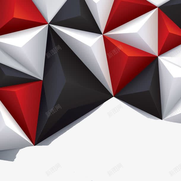 3D几何图案png免抠素材_新图网 https://ixintu.com 低多边形 低多边形背景 几何图案 立体 立体背景