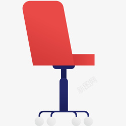 卡通红色座椅素材