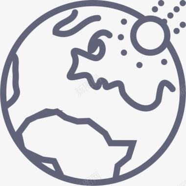 陨石影响OutlineSmashicons图标图标