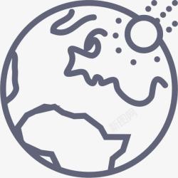 陨石图标陨石影响OutlineSmashicons图标高清图片