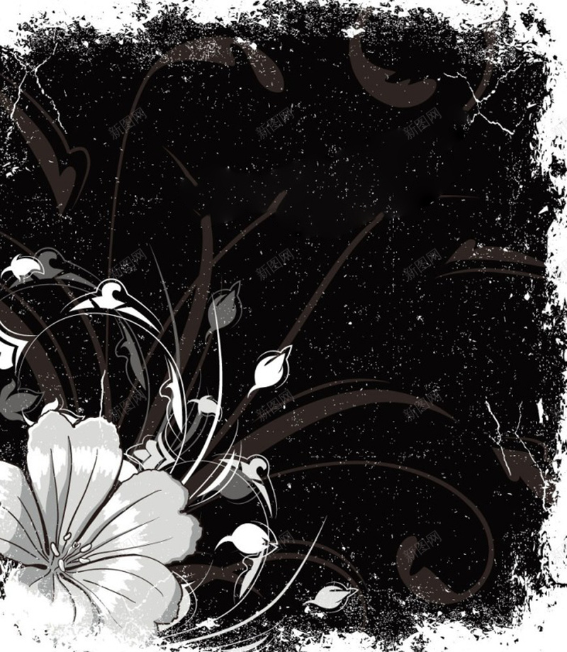 灰色系花朵和花草海报背景素材jpg设计背景_新图网 https://ixintu.com 矢量素材 矢量背景 灰色系 花朵 花草 海报背景素材 质感 纹理