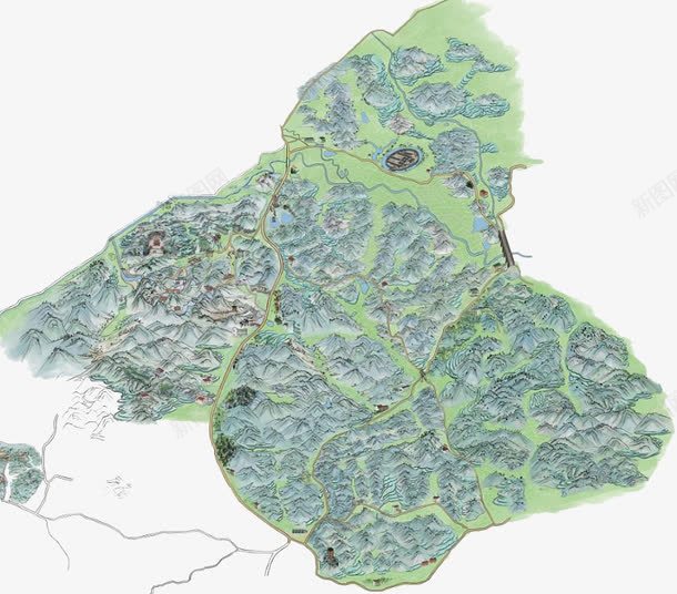 实景地图png免抠素材_新图网 https://ixintu.com 云南 云南地图 地图 实景 旅游