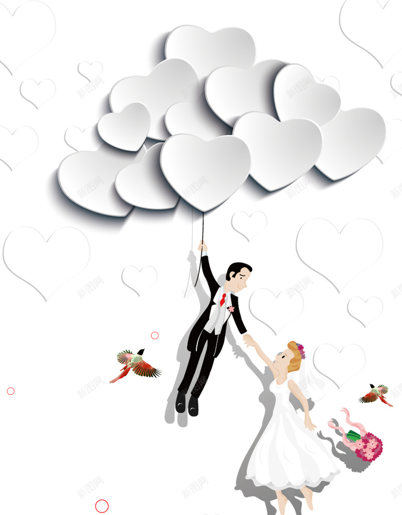 简约爱心卡通插画平面广告psd设计背景_新图网 https://ixintu.com 简约背景 情人节 婚庆 婚纱 爱心 插画 卡通背景 情侣 平面广告