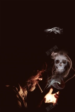 控烟的海报远离烟草世界无烟日背景模板高清图片