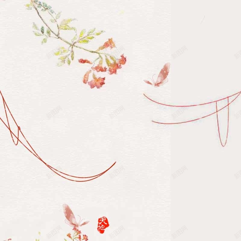中国风简约女装主图jpg设计背景_新图网 https://ixintu.com 中国风 简约 女装 唯美 花朵 主图