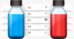 红蓝瓶子瓶子信息图表高清图片