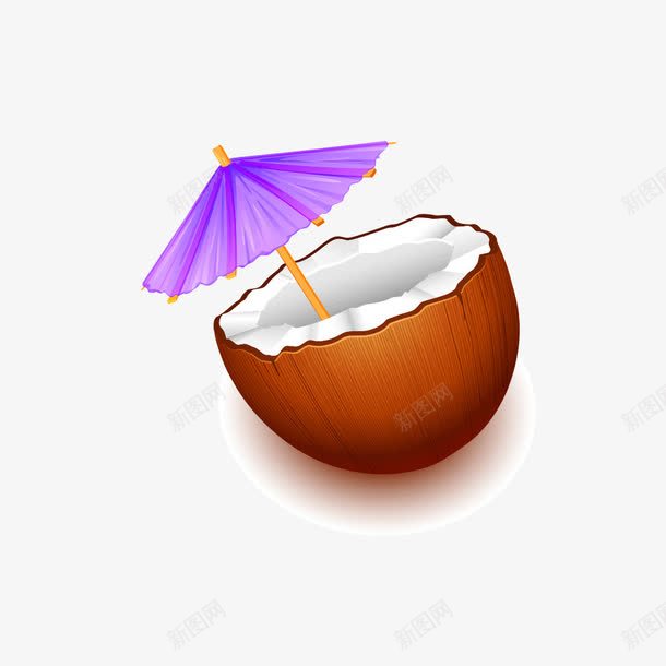 椰子png免抠素材_新图网 https://ixintu.com 伞 旅游 椰子 海南