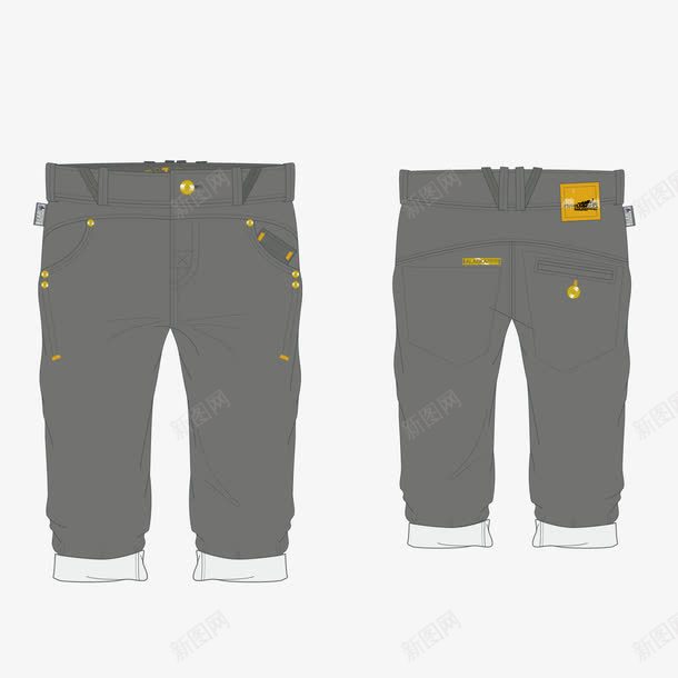 灰色运动裤png免抠素材_新图网 https://ixintu.com 帅气 灰色 运动裤