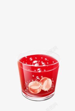 红色玻璃上的气泡图片玻璃杯里的汽水高清图片