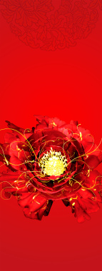 中国风花卉海报背景背景