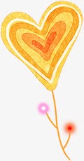 手绘黄色卡通爱心png免抠素材_新图网 https://ixintu.com 卡通 爱心 黄色