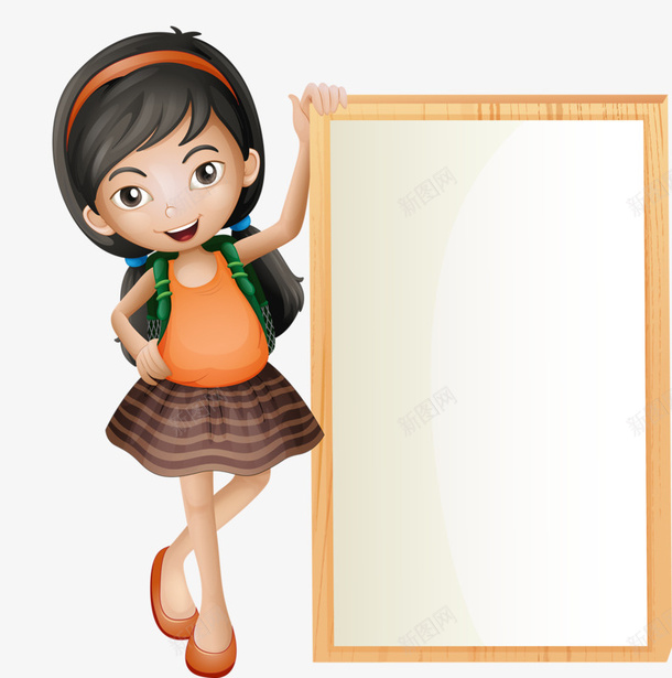 女孩与画框png免抠素材_新图网 https://ixintu.com 女孩 女孩和画框 画框