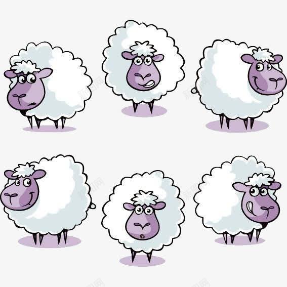手绘绵羊png免抠素材_新图网 https://ixintu.com 小羊 手绘画 矢量装饰 绵羊 羊 装饰