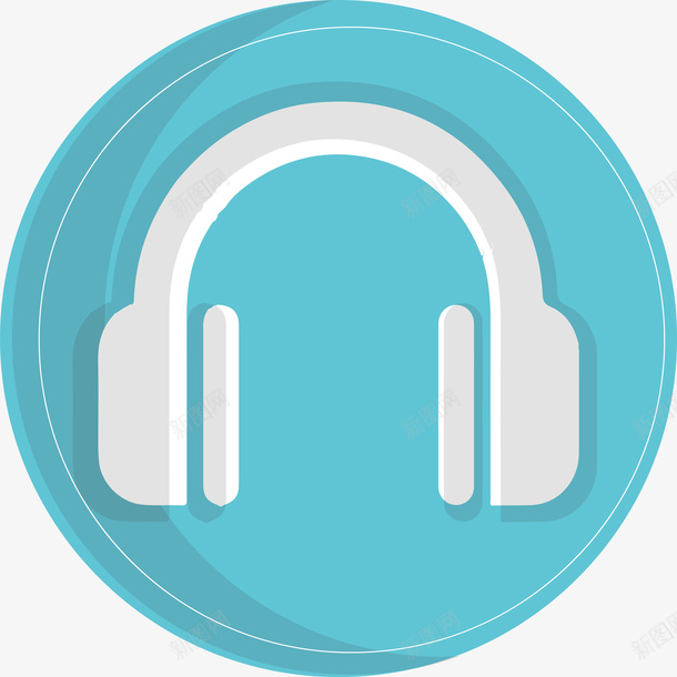 耳机音乐图标png_新图网 https://ixintu.com 卡通 图标 耳机 运动耳机跑步挂耳式 音乐