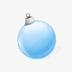 圣诞礼物装饰物浅蓝色炸弹图标图标