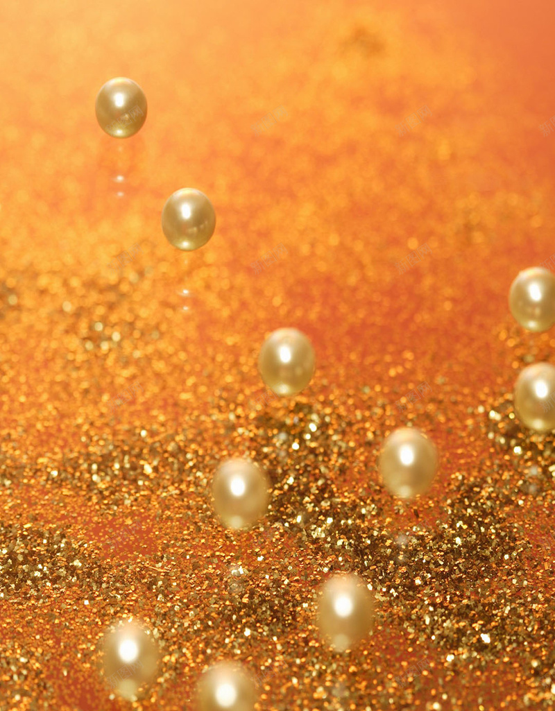 橙色背景上的珍珠素材jpg设计背景_新图网 https://ixintu.com 橙色背景 快乐 水晶 珍珠 质感 H5素材 高兴 纹理