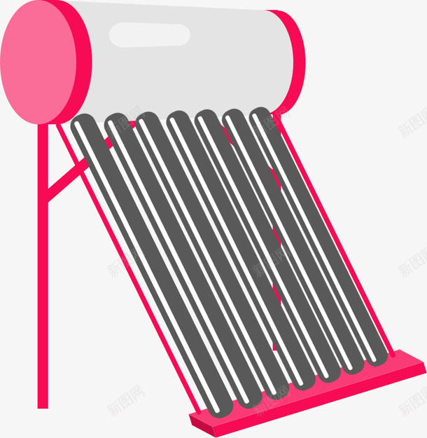 太阳能热水器卡通2图标png_新图网 https://ixintu.com 太阳能 热水器 能量 转化