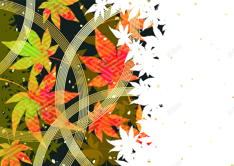 中式和风树叶背景jpg设计背景_新图网 https://ixintu.com 中式 和风 和风花纹 树叶 背景
