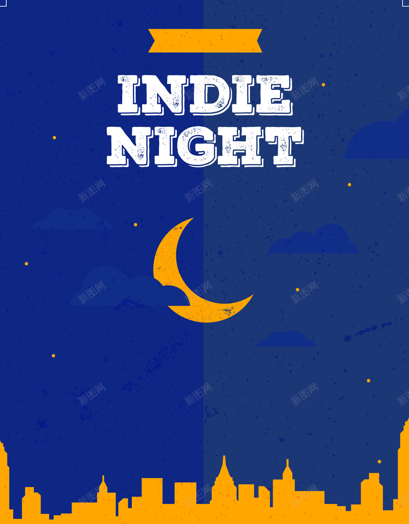 夜晚海报psd设计背景_新图网 https://ixintu.com 主题海报 创意广告 宣传海报 平面 平面设计 扁平化主题海报设计模板psd素材免费下载 活动海报设计