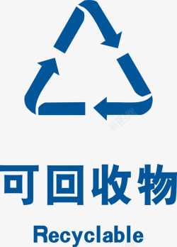 生活垃圾矢量图生活垃圾分类标识可回收物图标高清图片