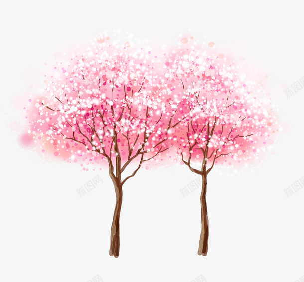 梦幻树木png免抠素材_新图网 https://ixintu.com 梦幻 粉色树木
