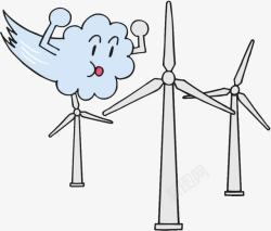 风力资源创意风力发电扇高清图片