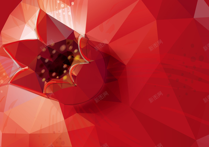 红色创意花卉矢量背景图jpg设计背景_新图网 https://ixintu.com 背景图 创意 矢量 红色 花卉 矢量图 矢量素材 立体 几何 花