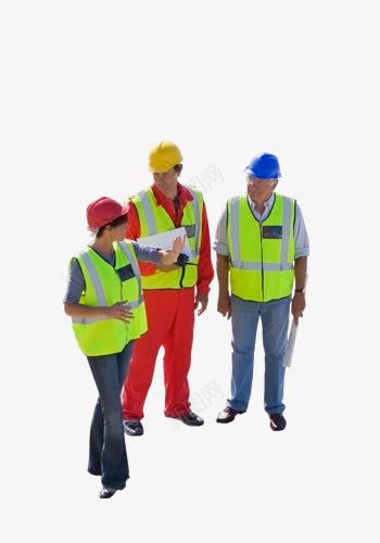 三个工程师png免抠素材_新图网 https://ixintu.com 工作办公 工程师在交谈 穿工服的人