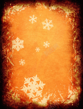圣诞节冬季雪花棕色背景图背景