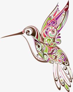 花纹鸟的装饰素材