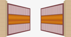 铁制大门卡通大门线条装饰图案高清图片