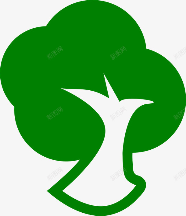 绿色有机图标png_新图网 https://ixintu.com 免费png 免费png素材 图标 春 有机 树 自然
