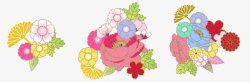 彩色雏菊插画风格素材