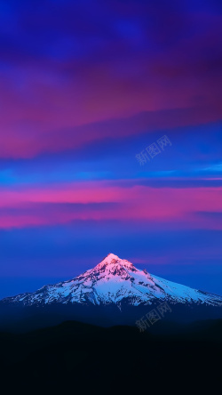 h5素材城市夜景蓝色渐变火山爆发手机端H5背景高清图片