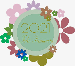 2021花朵圆形元素素材