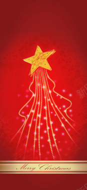 平安夜圣诞节红色星星背景图背景
