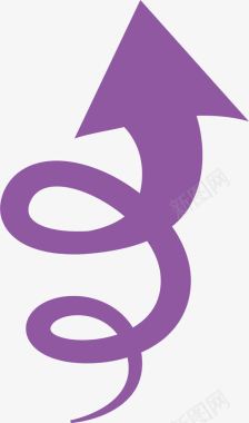 紫色创意箭头图标图标