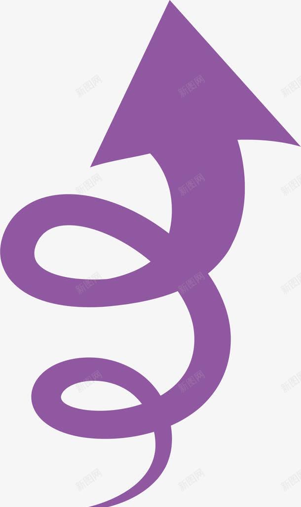 紫色创意箭头图标png_新图网 https://ixintu.com 创意箭头 直线箭头 矢量箭头 矢量线条 箭头元素 箭头矢量 线条矢量