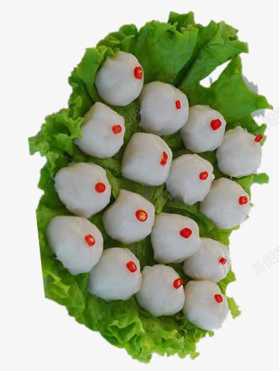 美味的鱼丸png免抠素材_新图网 https://ixintu.com 丸子 美食 蔬菜 青菜
