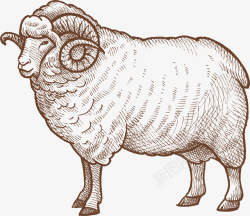 羊图标一只羊透明背景素材