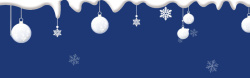 蓝色雪球圣诞节蓝色可爱简约电商banner高清图片
