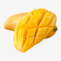 切开的芒果水果芒果拍摄应季水果素材