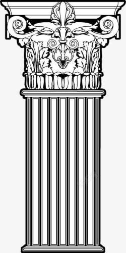欧式古典花纹柱子素材