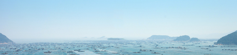 海田群山房屋蓝色系风景背景
